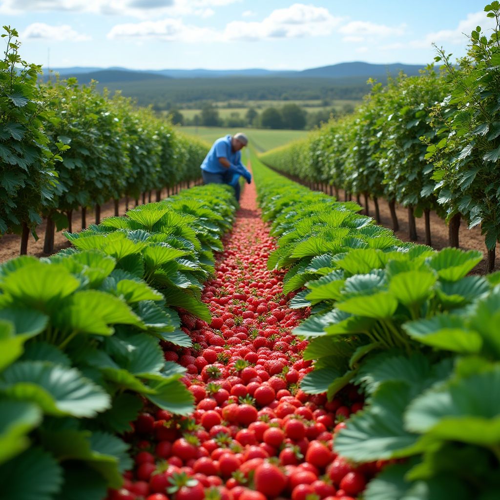 Panoramic view of our berry farms in Victoria
