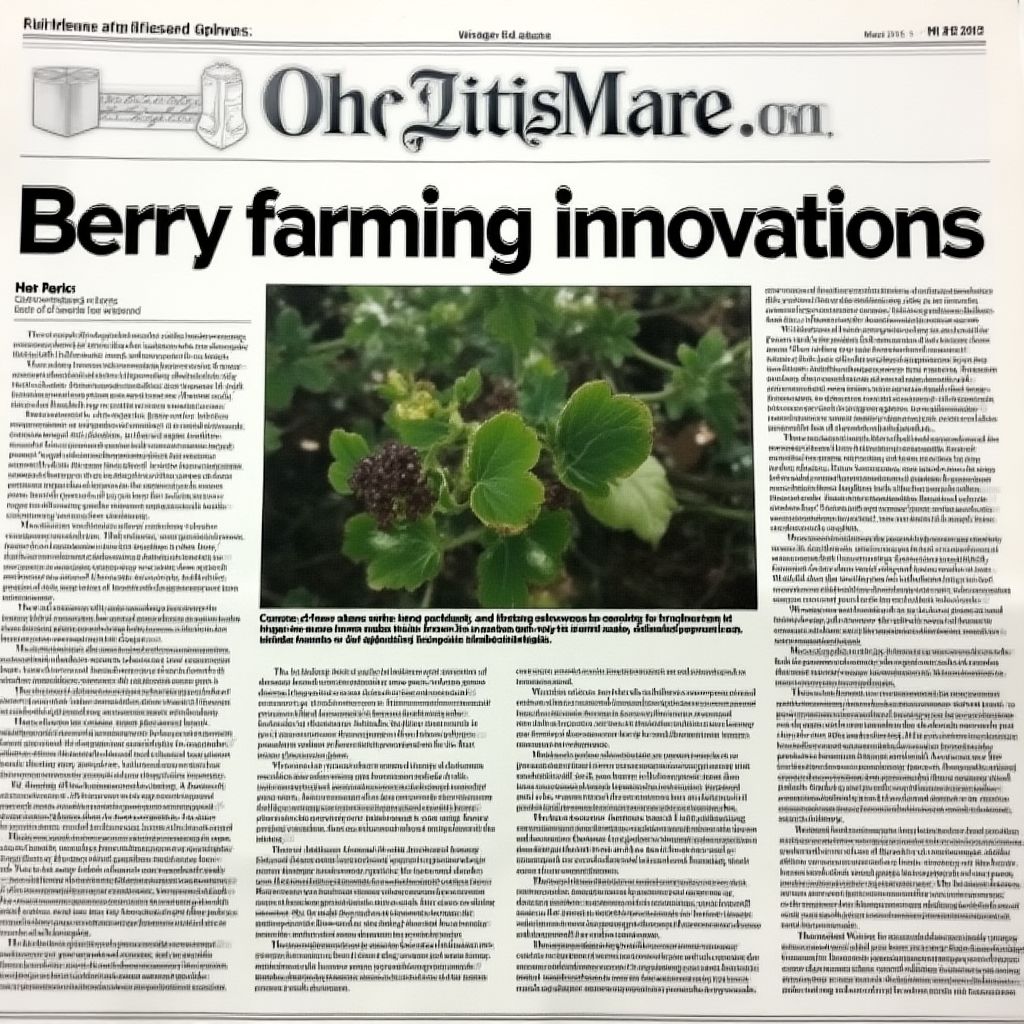 Berry Paradise in The Australian Newspaper